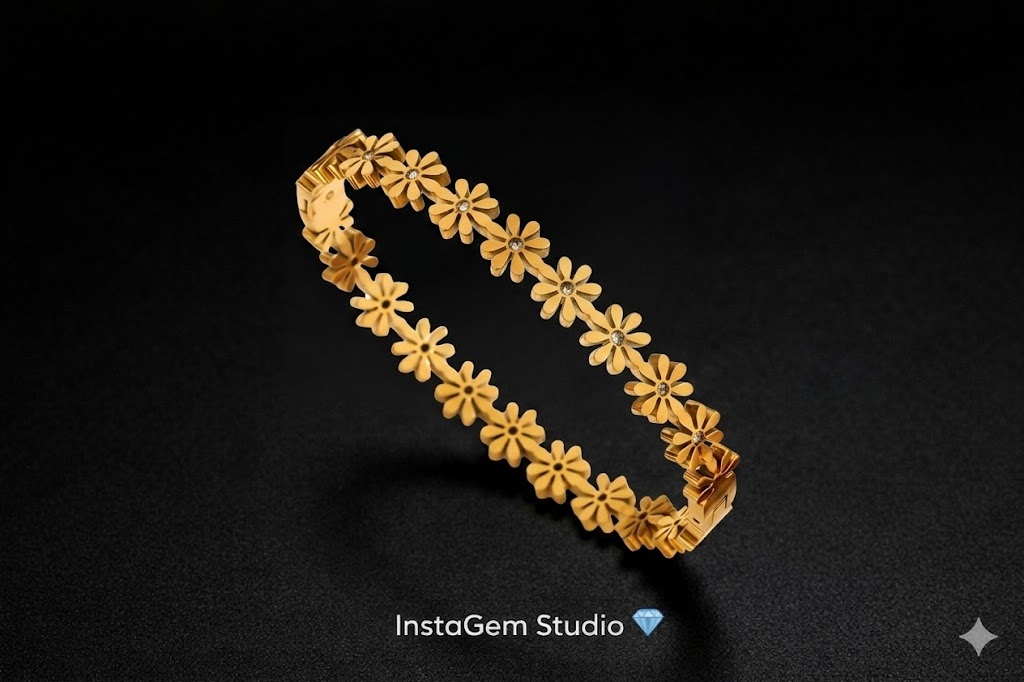 Golden Blossom Charm Bracelet