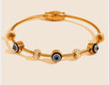 Elegant gold evil eye bracelet