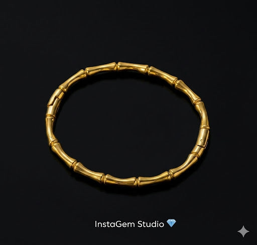 Golden Bamboo Segment Bangle