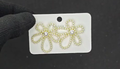 Elegant Faux Pearl Floral Drop Earrings