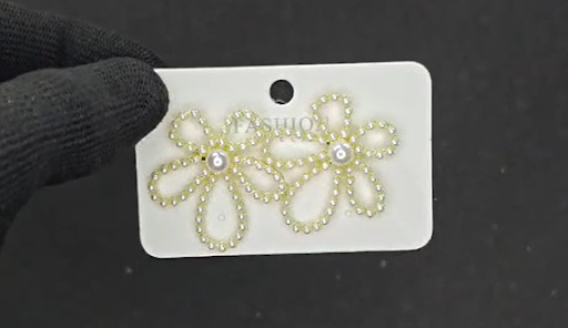 Elegant Faux Pearl Floral Drop Earrings